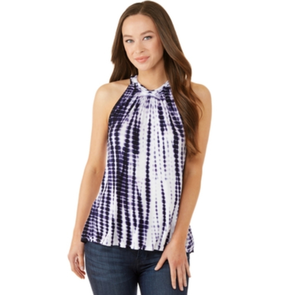 JWS Collection Braid Neck Tie Dye Tank